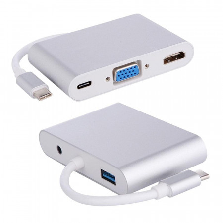 Adaptador USB-C para HDMI - USB 3.0 - USB-C 3 em 1