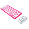 TECLADO E MOUSE WIRELESS LETRON HELLO KITTY ROSA - 2