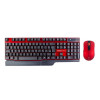 TECLADO E MOUSE WIRELLES KROSS ELEGANCE KE-KM553V1 VERMELHO - 1